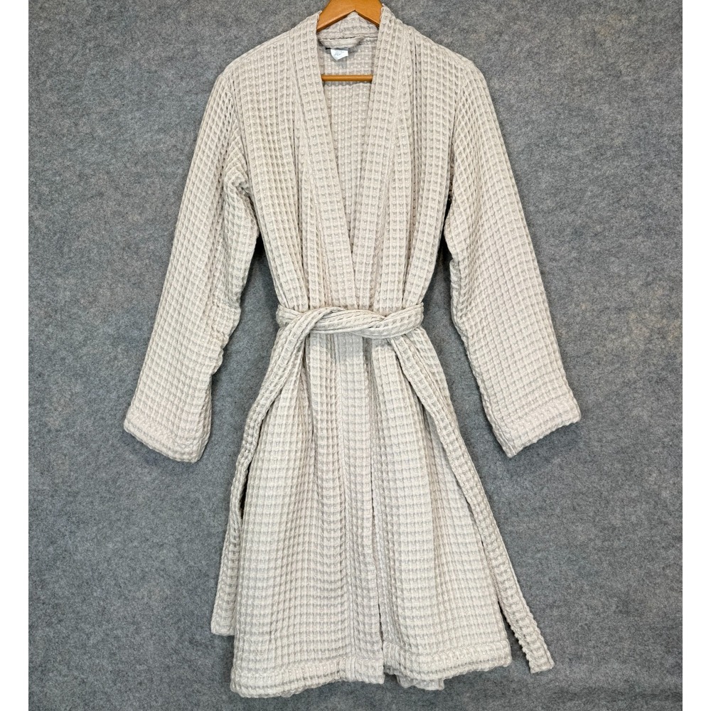 Brooklinen Waffle Bath Robe Adult Small Absorbent Spa Beige Unisex Dream Weave